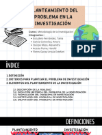 Planteamiento Del Problema en La Investigación