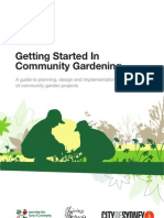 Getting Started in Community Gardening: A Guide To Planning, Design and Implementation of Community Garden Projects