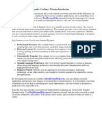 Cover Letter Espanol Ejemplo