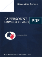 Personne La Criminel Et Victime (Stamazios Tzitzis)