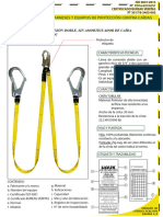 Ficha Tecnica de Arnes y Equipo de Proteccion Contra Caidas