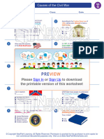 Worksheet Social Studies Grade 7 Causes of The Civil War 1