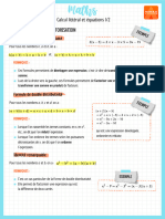 Calcul Littéral Et Équations