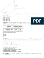 Lista - Introdução A Química Orgânica - 3° Ano