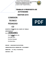 Plan de Trabajo Comision Tecnica Pedagogica