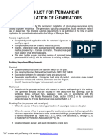 BLDG Dept Genorator Checklist PDF