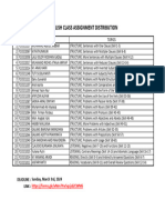 English Class Assignment Distribution