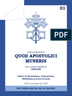 CDSI 01 - Quod Apostolici Muneris - León XIII - 28 de Noviembre de 1878