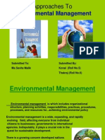 Environmental Management: Approaches To