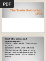 1the Trade Unions Act, 1926