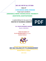 A Study On Mutual Funds: Master of Business Administration