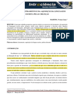 O Processo de Letramento e Da Aquisição Da Linguagem