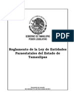 Reglamento de Ley Entidades Paraestatales Estado Tamaulipas