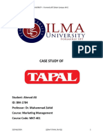 Case Study of Tapa Tea Pakistan by Ahmed Ali (BM-1784) IBT