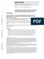 Lindow Et Al 2020 The Youth Aware of Mental Health YAM Intervention - Impact On Help-Seeking, Mental Health Knowledge, and Stigma in US Adolescents