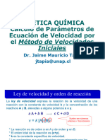 Cálculo Ecn Veloc X Método Velocidades Iniciales