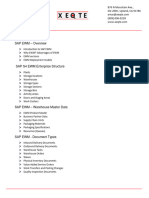 Xeqte SAP EWM Syllabus