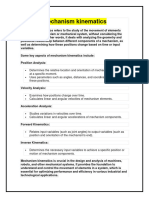 Mechanism Kinematics