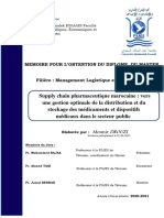 Supply Chain Pharmaceutique Marocaine