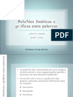 Relaoes Foneticas e Graficas Entre Palavras