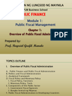 PubFin Module 1 Chpater 1 Overview of Public Fiscal Administration (Old Module)