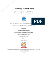 Metrology in Tool Wear