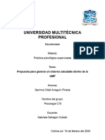 Propuesta para Generar Un Entorno Saludable Dentro de La UMP