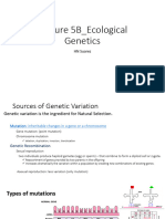 Lecture 5B - Ecological Genetics