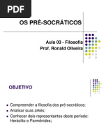 3 - Filosofia Grega - Os Pré-Socráticos