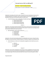 Hardware Network Service COC Level III and IV: Computer Networks Questions & Answers - Packet Forwarding and Routing