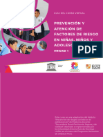 Guia - Prevencion y Atencion de Factores de Riesgo en Ninas Ninos y Adolescentes Unidad 1