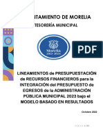 Lineamientos para La Presupuestación 2023