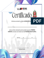 Modelo de Certificado de Aluno Destaque