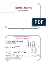 Spectral Analysis: Lecture ##4-6