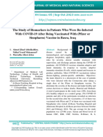 The Study of Biomarkers in Patients Who Were Re-Infected With COVID-19 After Being Vaccinated With (Pfizer or Sinopharm) Vaccine in Basra, Iraq