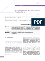 Analysis On The Time and Frequency Domain For The RC Electric Circuit of Fractional Order