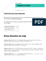 Progresser en Maths Com Exercices Prepa Liste de Nos Exos Douche