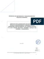 TDR Li-107 Bolivar Unamenservicio de Elaboracion de Expediente Tecnico: Mantenimiento Rutinario de La Carretera - Bolivar Unamen