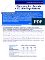 WBD 3Q23 Earnings Release