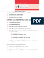 Exercícios Composição Quantitativa de Soluções