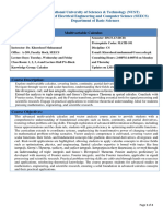 Course Outline MATH-234 Multivariable Calculus