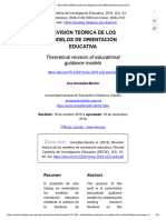 Revisión Teórica de Los Modelos de Orientación Educativa