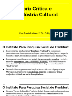 Teoria Crítica e Indústria Cultural