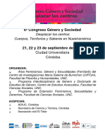 Programa 6ºcongreso Genero y Sociedad