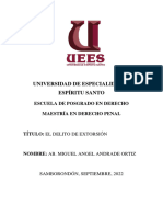 Análisis Delito de Extorsión en El Ecuador