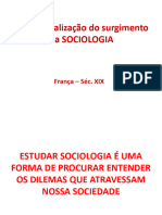 A Formaã Ã o Da Sociologia e Primeiros Teã Ricos - Ideias Centrais para Aula - Profa Flavia