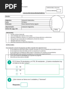 Evaluación Diagnóstica - Matemática - 3ro Básico