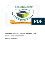 Documentation For Nursery Management System