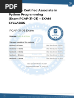 PCAP™ - Certified Associate in Python Programming (Exam PCAP-31-03) - EXAM Syllabus