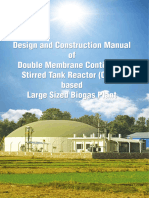 Design and Construction Manual of Double Membrane Continuous Stirred Tank Reactor (CSTR) Based Large Sized Biogas Plant